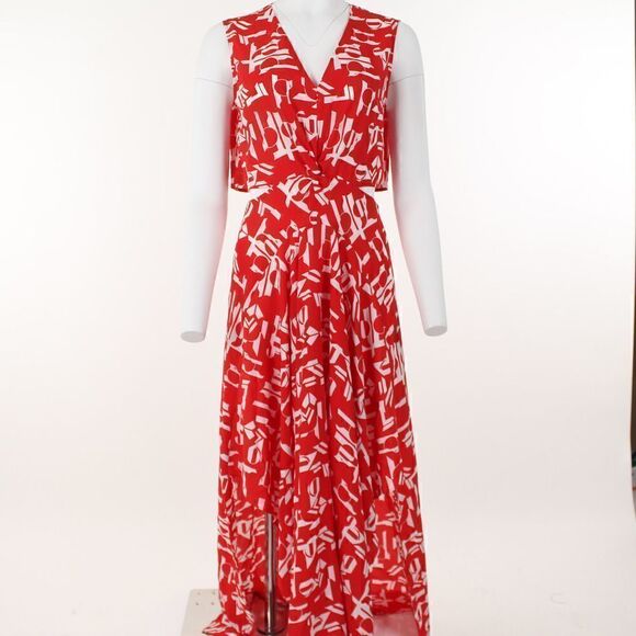 Maje Renilde Abstract Print Maxi Dress - Picture 2 of 5